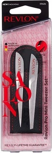 Revlon Salon Pro Mini Tweezer Set, Slanted and Pointed Tip Tweezer - Picture 1 of 6
