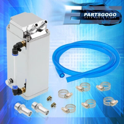 For Nissan Altima Maxima Frontier JDM Chrome Square Oil Catch Can Reservoir Tank Foto 1 de 3