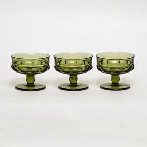 Lot of (3) Colony Color Crown Green Sherbet Dishes 3 1/8" - Picture 1 of 8