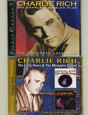 CHARLIE RICH THE COMPLETE SINGLES PLUS EARLY SUN YEARS MEMPHIS SOUND CD LOT OF 2 - Image 1 of 4