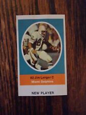 1972 Sunoco New Player Update Mail-In Stamp Jim Langer Miami Dolphins NFL