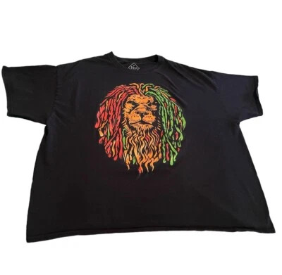 Camisa León Hombres 3XL Negra Ligera Informal Cuello Redondo Manga Corta Entrenamiento Camiseta Foto 1 de 4