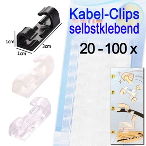 20 x - 100 x clip per cavi autoadesive portacavi morsetti per cavi clip guida cavi - Foto 1 di 4