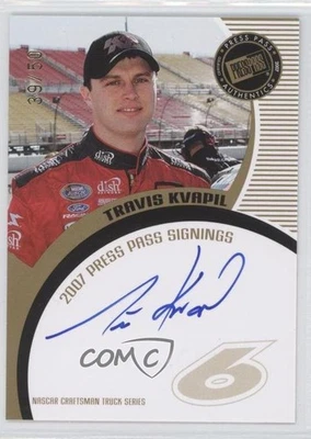 2007 Press Pass Press Pass Signings Gold /50 Travis Kvapil Auto - Image 1 of 2