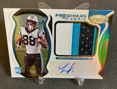 Terrace Marshall Jr. Freshman Fabric RPA NFL Certified /299 - Image 1 of 2