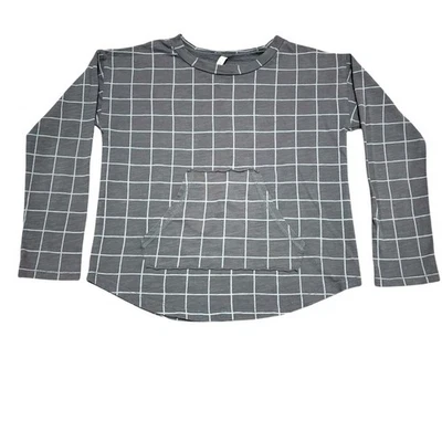 Camiseta Rylee and Cru Check Manga Larga 6-7Y Gris Foto 1 de 4