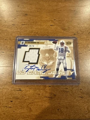 Camiseta deportiva Upper Deck Peyton Manning UD 2000 usada en juegos automática Indianapolis Colts Foto 1 de 3