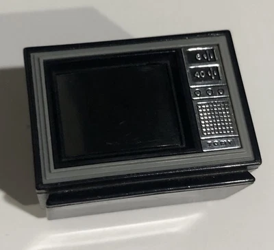 Vintage Tomy Dollhouse Television TV Black 1970s Miniature Furniture Accessory - Image 1 of 4
