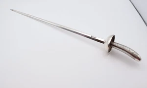 Brocheta grande antigua de plata esterlina novedad espada carne con sello Londres 1908 - Imagen 1 de 8