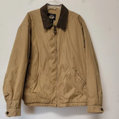 Chaqueta de bombardero de golf Dockers marrón para hombre talla XL extra grande Foto 1 de 4