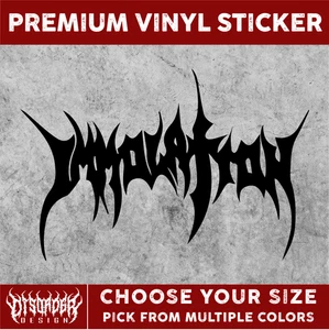 IMMOLATION [VINYL STICKER]-for Car/Truck WINDOW-LAPTOP-FOLDER-YOU PICK COLOR/SZE - Picture 1 of 6