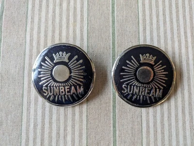 Original Sunbeam Fuel Tank Black Badges Pair - Image 1 of 4
