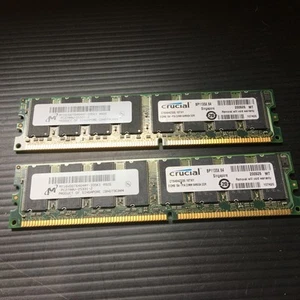 2PCS Crucial CT6464Z335.16TKY 512MB 184-PIN DIMM 64MX64 DDR PC Memory Ram - Picture 1 of 5