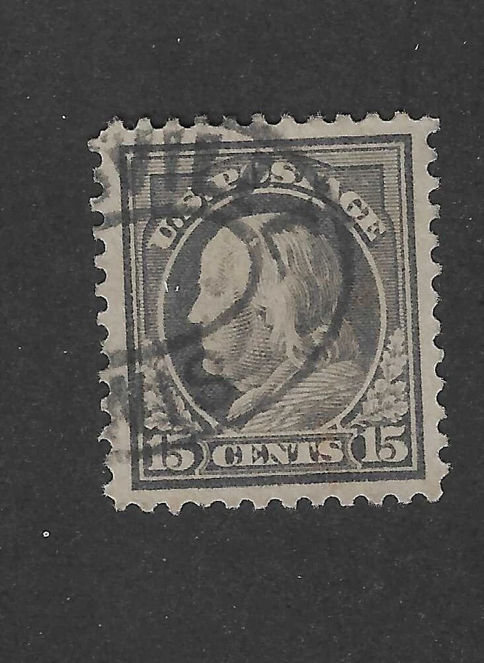 Scott #  514, 15 cents gray, Franklin, 1917, XF+, sc. $110 - Image 1 of 1