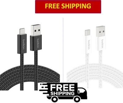 Belkin 15 W USB A to USB C Braided Soft & Flexible Fast Charging Cable - Image 1 of 4