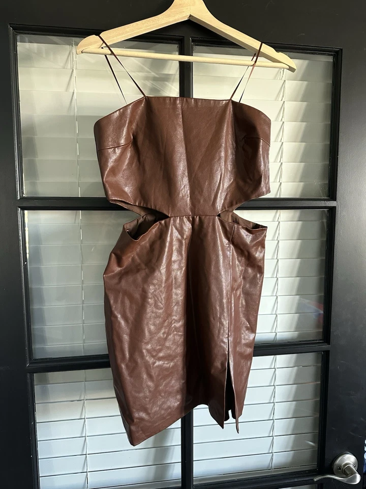 Mini Vestido Amanda Uprichard Kloss Sin Tirantes Marrón Para Mujer Talla S Nuevo Sin Etiquetas  Foto 1 de 3