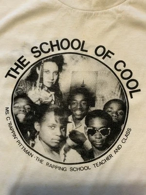 Vintage 90s The School Of Cool Ms C Rappin Pittman Rapping School T-Shirt Sz. L - Image 1 of 4