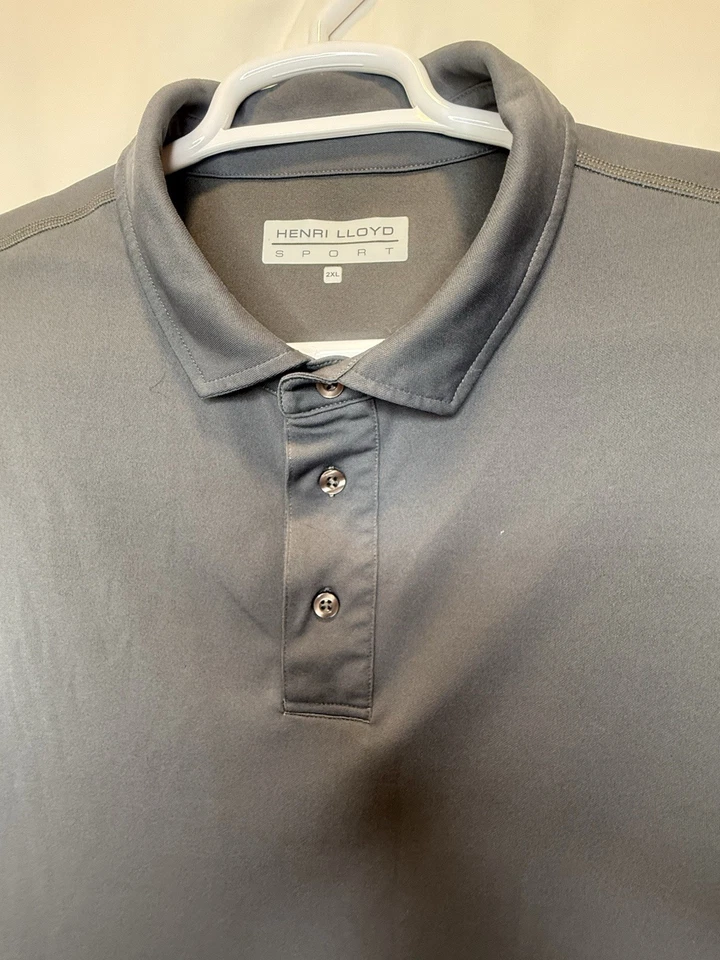 Henri Lloyd Sport Fast Dri Shortsleeve Black Polo Shirt 2XL Yacht Boat Sailing - Image 1 of 4