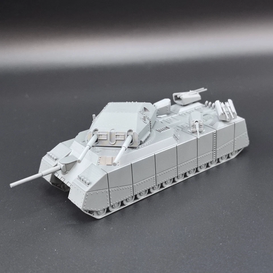 1/300 WW II Germany Krupp P1000 Super Heavy Tank Unpainted Kit Model 3D Printed  - Image 1 of 4