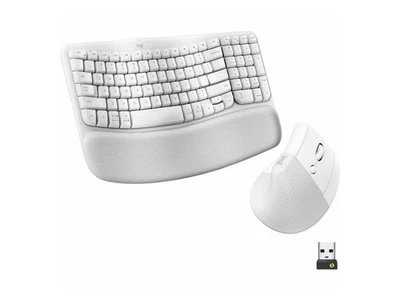 Logitech Wave Keys & Lift Vertical Mouse Ergonomic Wireless Keyboard and Mouse C - Image 1 of 4