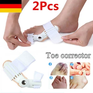 Paar Zehenspreizer Zehenkorrektur Ballenschutz Schiene Hallux Valgus Fuß Bandage - Bild 1 von 12