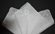 vintage wedding handkerchief Something Old embroidery Applique hold history Chic