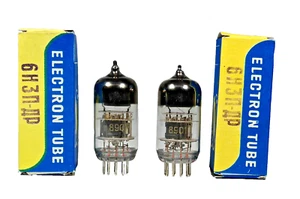 PAAR VON GAIN 6N3P-DR/2C51/6385/ECC42 GETESTET MIT ROETEST OTK/RHOMBUS NOS/NIB - Bild 1 von 7