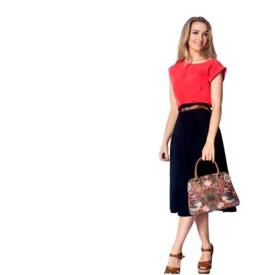 Signare Tapestry Hand Shoulder Crossbody Bag For Woman Strawberry Thief Design - Image 1 of 4