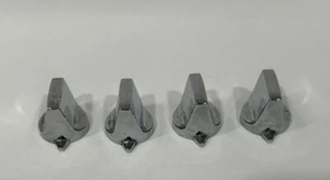 Stove Knobs Chrome Plastic FSP Unbranded 1” Diameter Lot Of 4 - Picture 1 of 3
