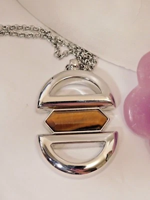 Красивый Lia София «МАГНИТНЫЙ» ожерелье, 32-35», тигровый глаз, новый с Ярлыками - Изображение 1 из 4