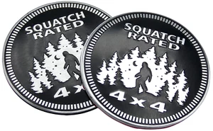 2pc SasSquatch Rated Badge Auto Fender Emblem Sticker 4x4 SUV Truck 6cm 2.36" - Picture 1 of 7