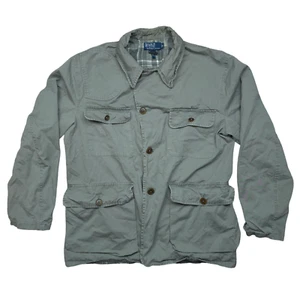 Polo Ralph Lauren Mens XL Gray Casual Shooting Cargo Field Chore Lined Jacket - Picture 1 of 11