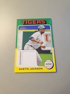 2011 Topps Lineage Austin Jackson 1975 Mini Relic SP #75R-AJ Tigers DVS 3908 - Image 1 of 2