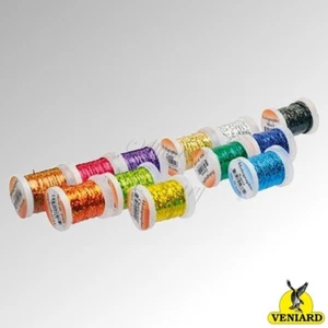 Veniard Holographic Tinsel Spool - small, medium, large - various colours