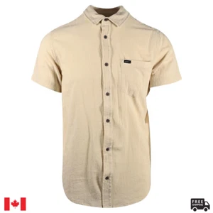 Camisa para hombre Rip Curl de lino hueso manga corta tejida (S12) - Imagen 1 de 12