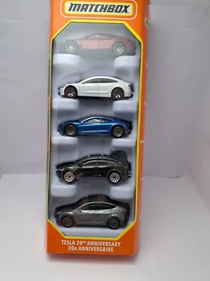 2024 MATCHBOX Tesla 20th Anniversary 5 Pack (Model S, 3, Roadster, X & Y)MB2 - image 1 of 4