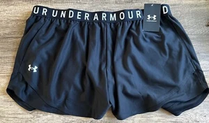 Under Armour Women’s Play Up 3.0 Loose Workout Gym Shorts Black Size XXL 2XL NWT - Picture 1 of 5