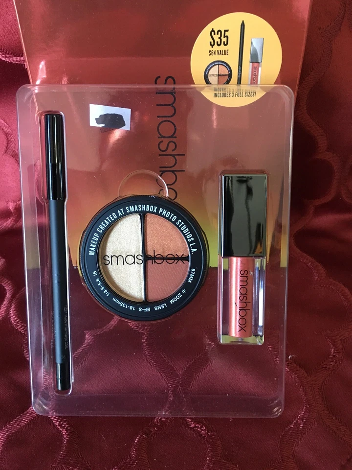 Smashbox Ablaze Eye & Lip Set Full Sz Eyeshadow Lipstick & Liner New in Box - Image 1 of 4