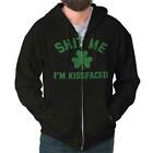 Funny Drinking Drunk St Patricks Day Irish Sweatshirt Zip Up Hoodie Men Women