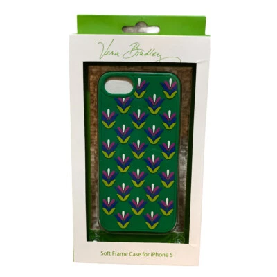 Funda Vera Bradley DIAMANTES ESMERALDA Marco Suave para Teléfono Celular iPhone 5 Verde Nueva Foto 1 de 2