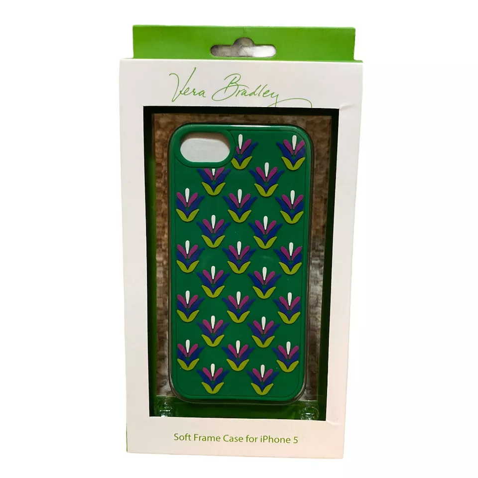 Vera Bradley EMERALD DIAMONDS Soft Frame Case for iPhone 5 Green Cell Phone New - Image 1 of 2