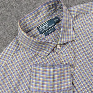 Polo Ralph Lauren Hemd Herren Extra Large blau grün rot kariert ohne Pony Logo Custom - Bild 1 von 9