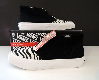 Vans коньков туфли Midtop Chukka тонкий - черная замша зебра - женские размеры - новый в коробке - Изображение 1 из 4