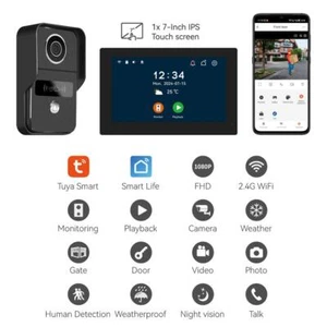 Smart Home 7"/10" indoor WiFi monitor 2pin-Wired unlock intercom System Doorbell - Picture 1 of 16