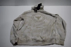 Under Armour Sweatshirt Mens Size M Ivory Hoodie The Rock Pullover T-6 - Picture 1 of 6