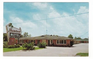 Shamrock Motel / Baton Rouge La. cartolina d'epoca / hiway 61 / lato strada - Foto 1 di 1