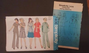 Vtg Maternity Simplicity Pattern #7406 Size 12 Dress Top Skirt Pants NewOldStock - Picture 1 of 2