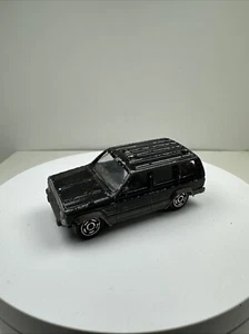 Cherokee Jeep Car Black 1/60 No 224 Majorette Die Cast Toy Model Vehicle Vintage - Picture 1 of 10