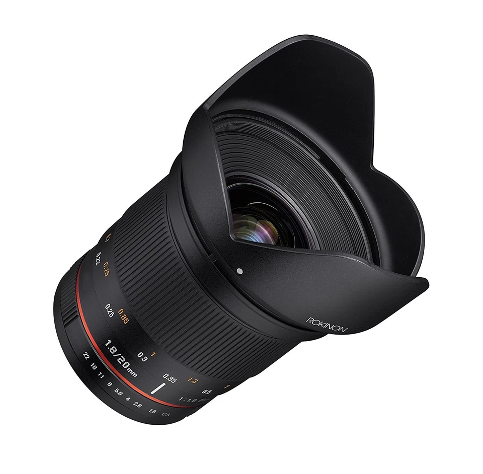 Rokinon 20mm F1.8 AS ED UMC Wide Angle Lens for Canon EF - RK20M-C - Image 1 of 1