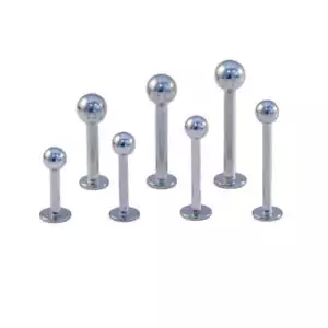 Stainless Steel BALL Labret Lip Piercing Stud Monroe Tragus Helix Cheek - Picture 1 of 3